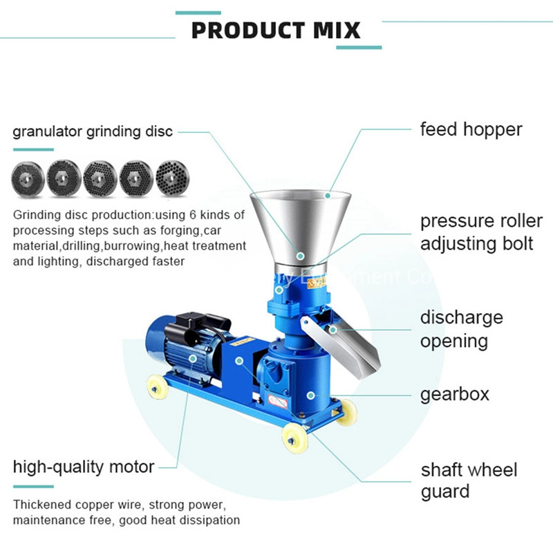 Équipement de fabrication d'aliments pour volaille Machine de traitement des aliments pour animaux