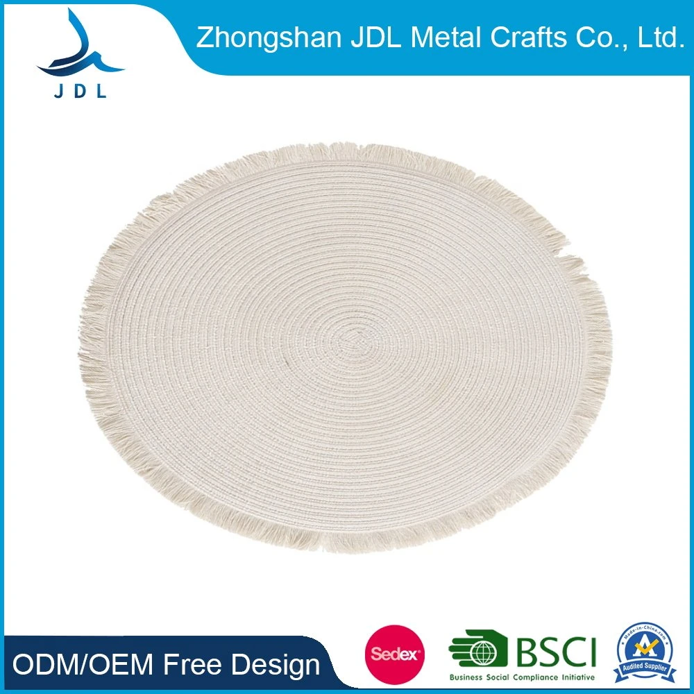 Custom Cheap Restaurant Hotel Home Round Table Place Mats Mug Cup with Heating Pad Polyester Placemat Coaster