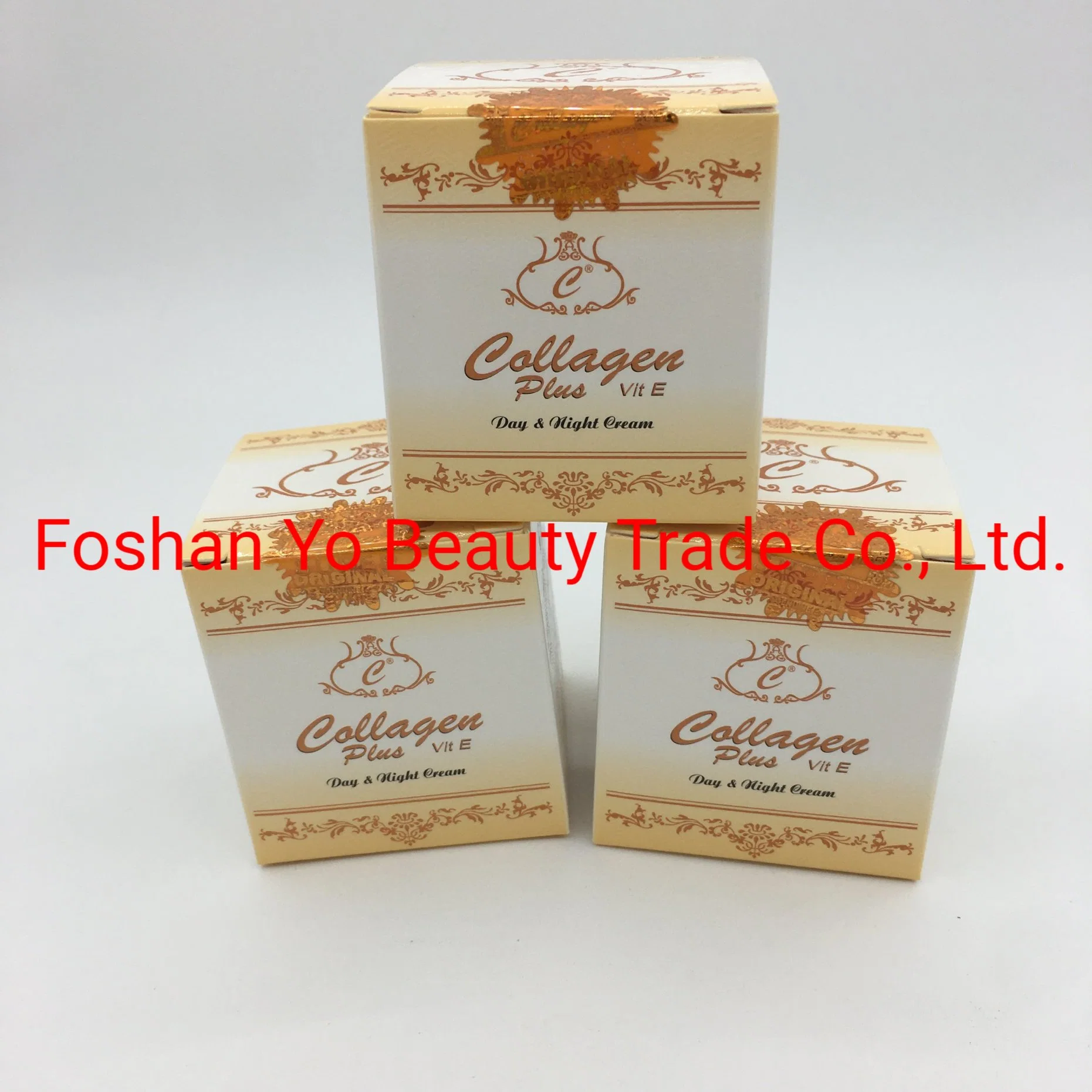 Collagen Plus Day & Night Facial Whitening Cream with Good Price Gold Sticker