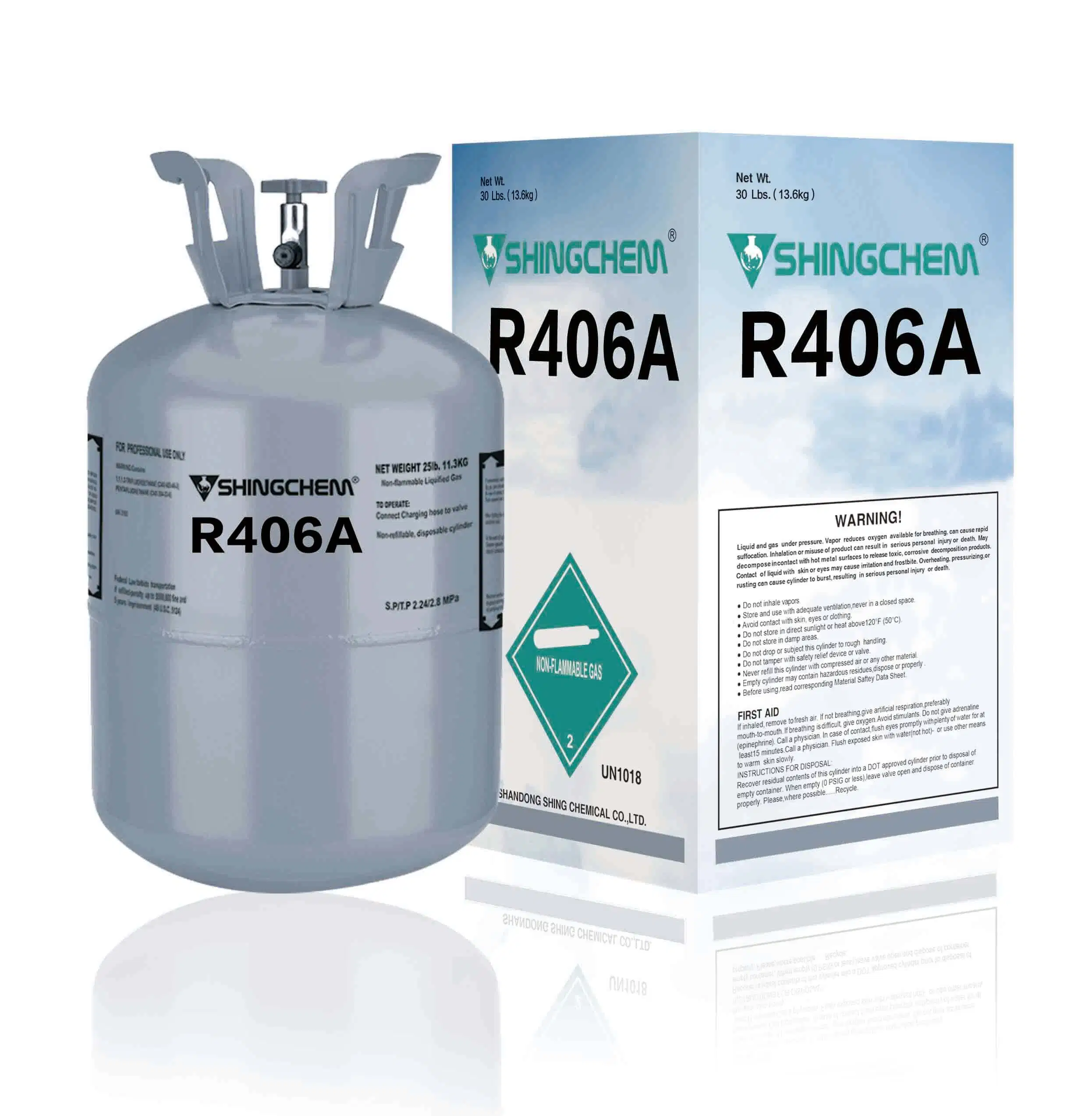 Factory Refrigerant Gas R134A R406A Best Selling Original Factory Brand Shingchem R406A