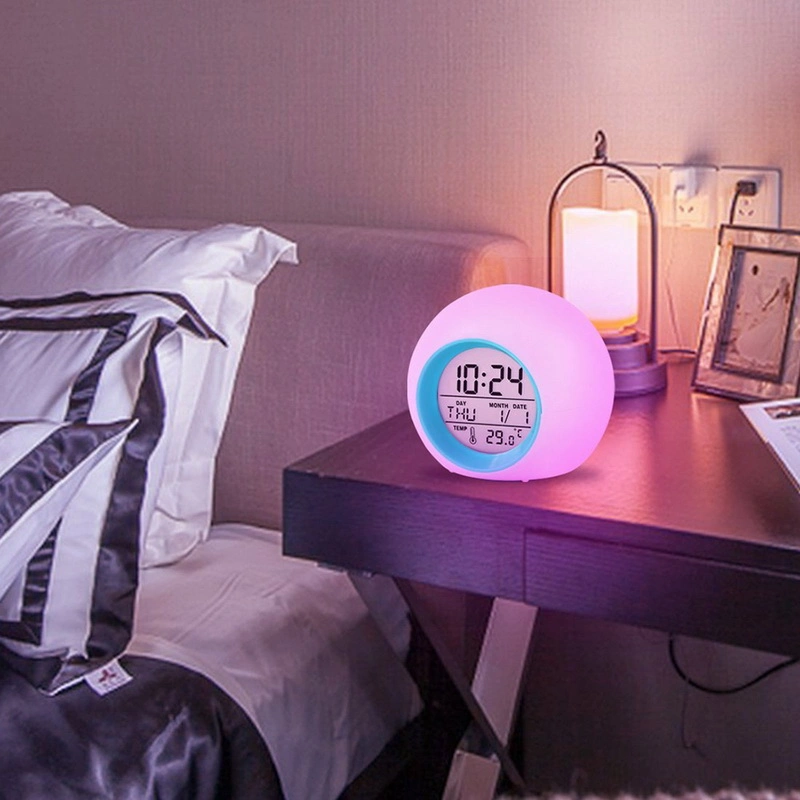 Fuente de fábrica Weather Station Wake up Light LED Table Digital Despertador