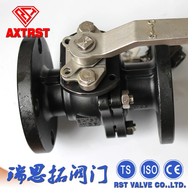 Rst Industrial Equipment & Components ANSI Wcb with ISO Pad 2PC Flange Ball Valve