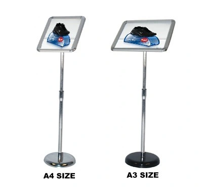 Advertising Floor Standing Display Stand A4 Sign Holder