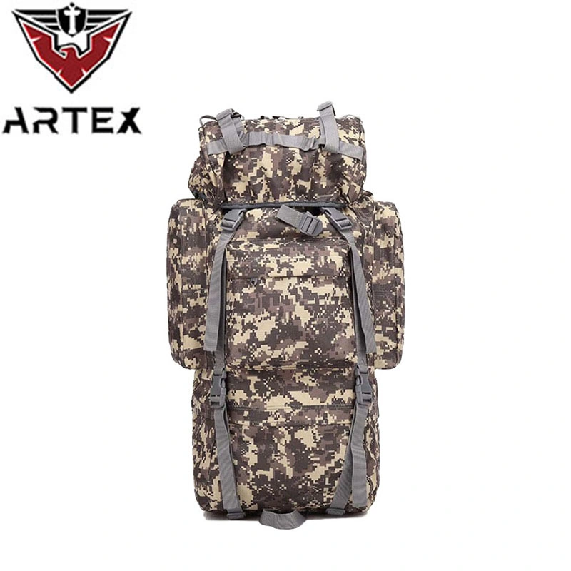 Outdoor Sports Hiking Bag 65L Tactical Backpack Large Capacity Multi-Function Camouflage Backpack Molle Tactical Bag