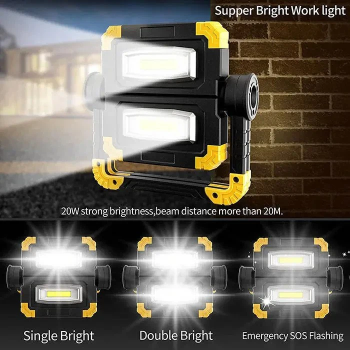 Ajustable portátil de mano de plegado de luz LED de trabajo