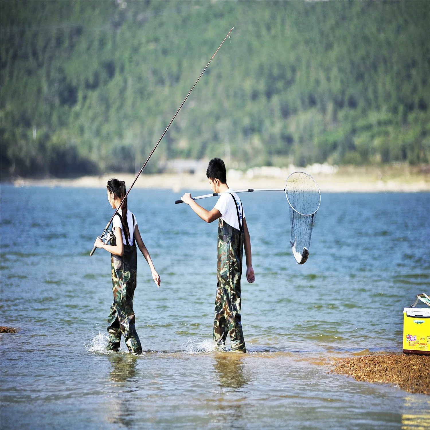 Custom Waterproof Fishing Chest Waders with Boots Fishing by Wader Material