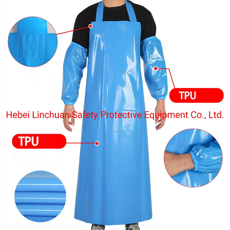 Oil Resistant Waterproof Glove/TPU Gown Open Back/TPU Apron/Waterproof Apron/Butcher Apron/TPU Apron/Butcher Meat Cuts Kitchen Apron Work Apron/Labor Protection