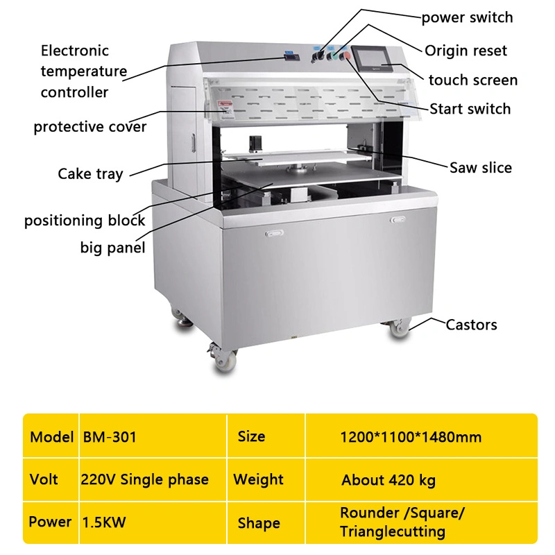 Food Slicer Bread Machinery Automatic Cutting Diamond Shape Cake Cutter Machine