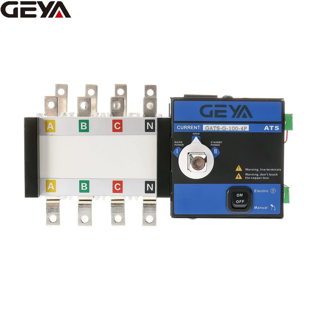 Geya GATS-G-100-4p Generador eléctrico mejor vendedor Cambio automático interruptor 16A---3200A ATS