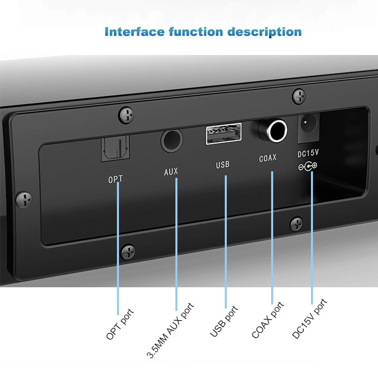 Mipboard Bluetooth Version 5.0+EDR تلفزيون لاسلكي عالي الجودة SR100 Soundbar نظام المسرح المنزلي صوت القناة 2.0 صوت محيطي لاسلكي ثلاثي الأبعاد السماعة الشريطية