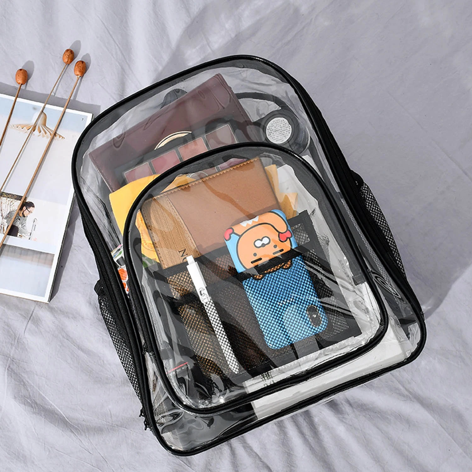 Рюкзак большой емкости из прозрачного ПВХ для школы водонепроницаемые прозрачные сумки для букмекера для детей Школьная сумка