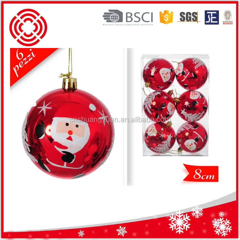 Christmas Tree Decorations Hanging Ornaments Plastic Balls