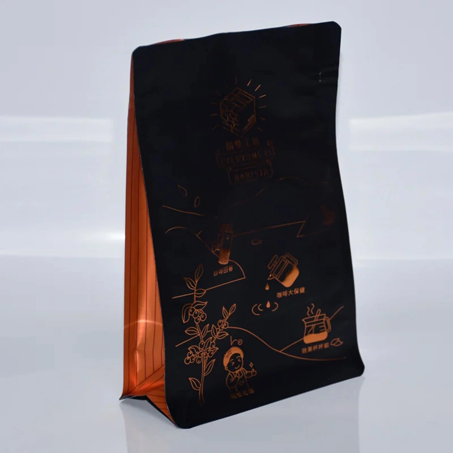 Biodegradable Custom Printing Compostable Coffee Bags Stand up Pouch Kraft Packing Paper