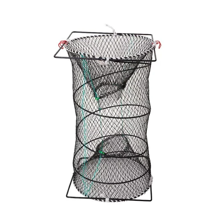 3 Schichten Portable Fishing Net Fisch Garnelen Mesh Cage Cast Netz Angeln Trap Network Faltbare Fischerei Netz Tackle 30 X 50cm