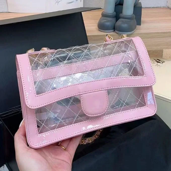 Bolsas de diseñador de la mujer de lujo bolso Parte Top1 de la bolsa de la cadena transparente