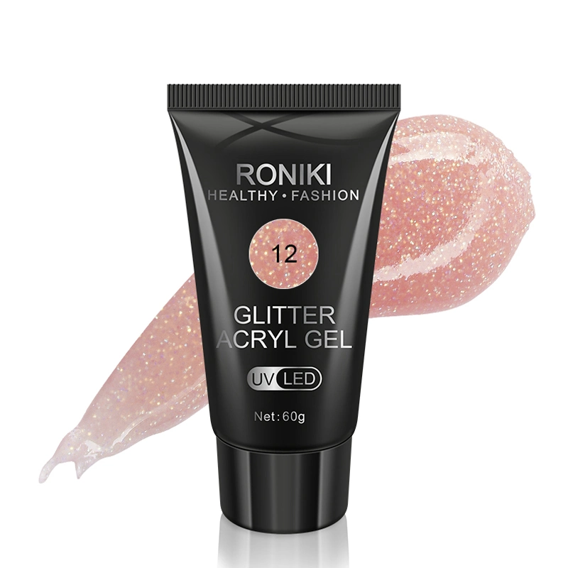 Roniki 30/60g Private Label UV Hard Gel Nail Builder Wholesale/Supplier Color Poly Gel