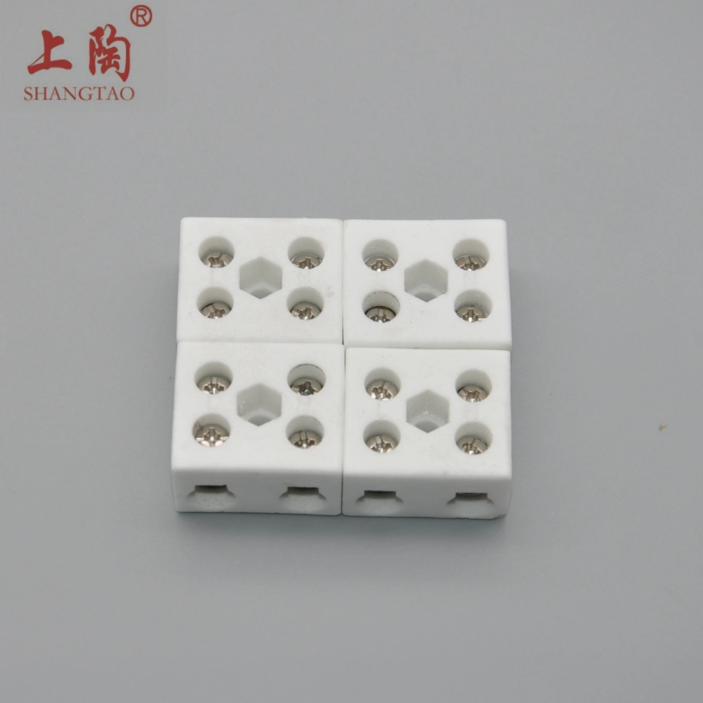 Beige High Temperature Steatite Ceramic Terminal Block Ceramic Connector