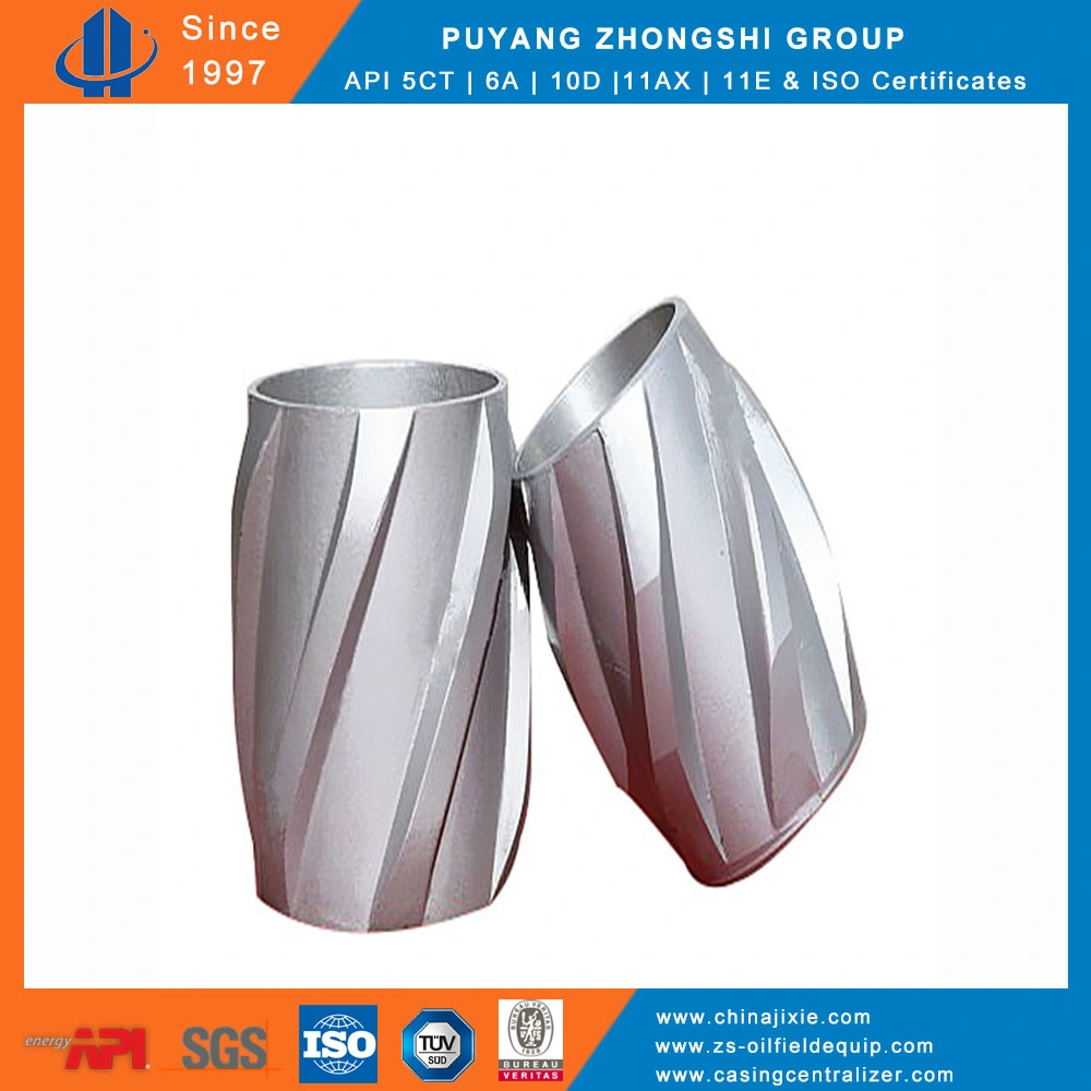 Aluminum Body Solid Rigid Centralizer with Spiral Blade