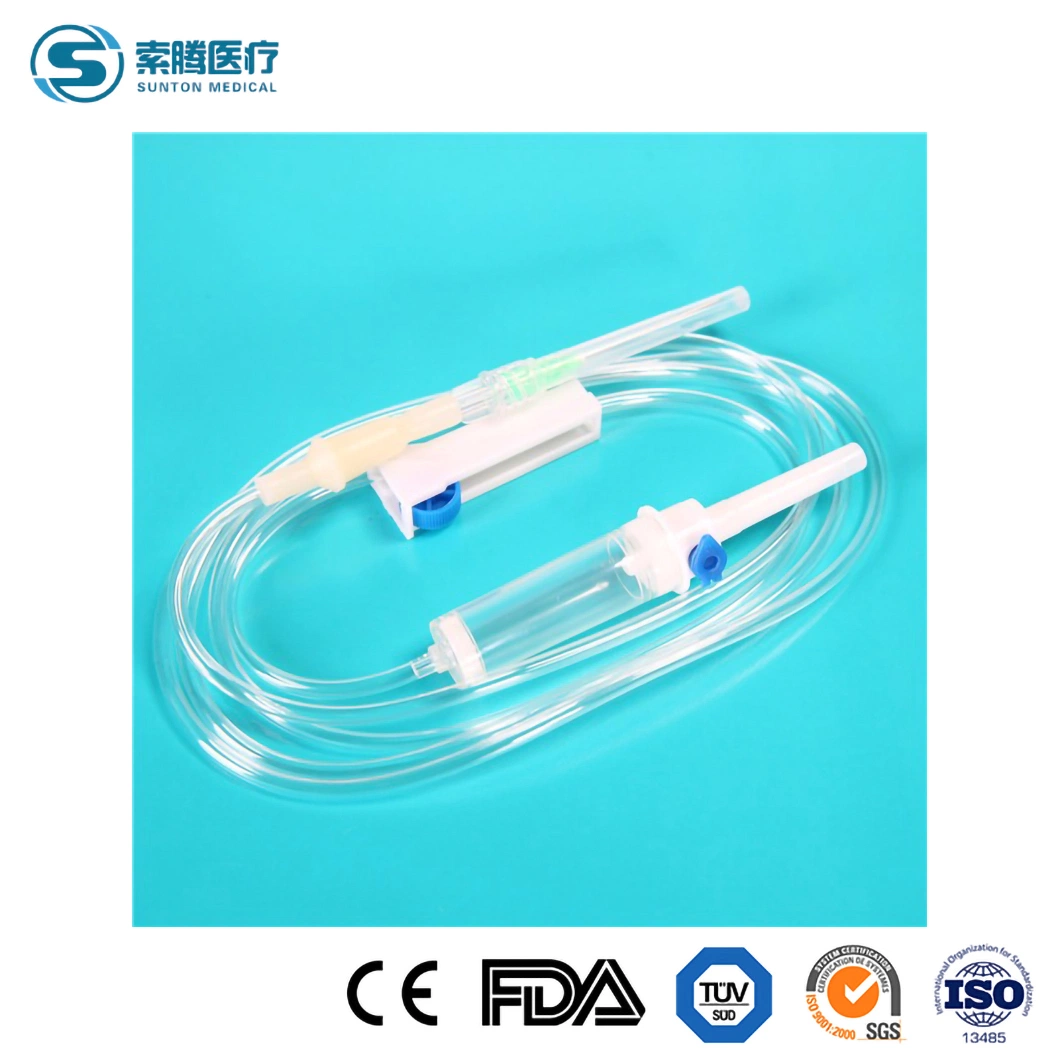 Sunton IV Set Polymed China Buret Typ Infusion Set Fabrik Medizinische sterile Blutentnahme-Messinstrument geflügelte Infusion Set mit Nadel Der Blutentnahme Des Schmetterlings