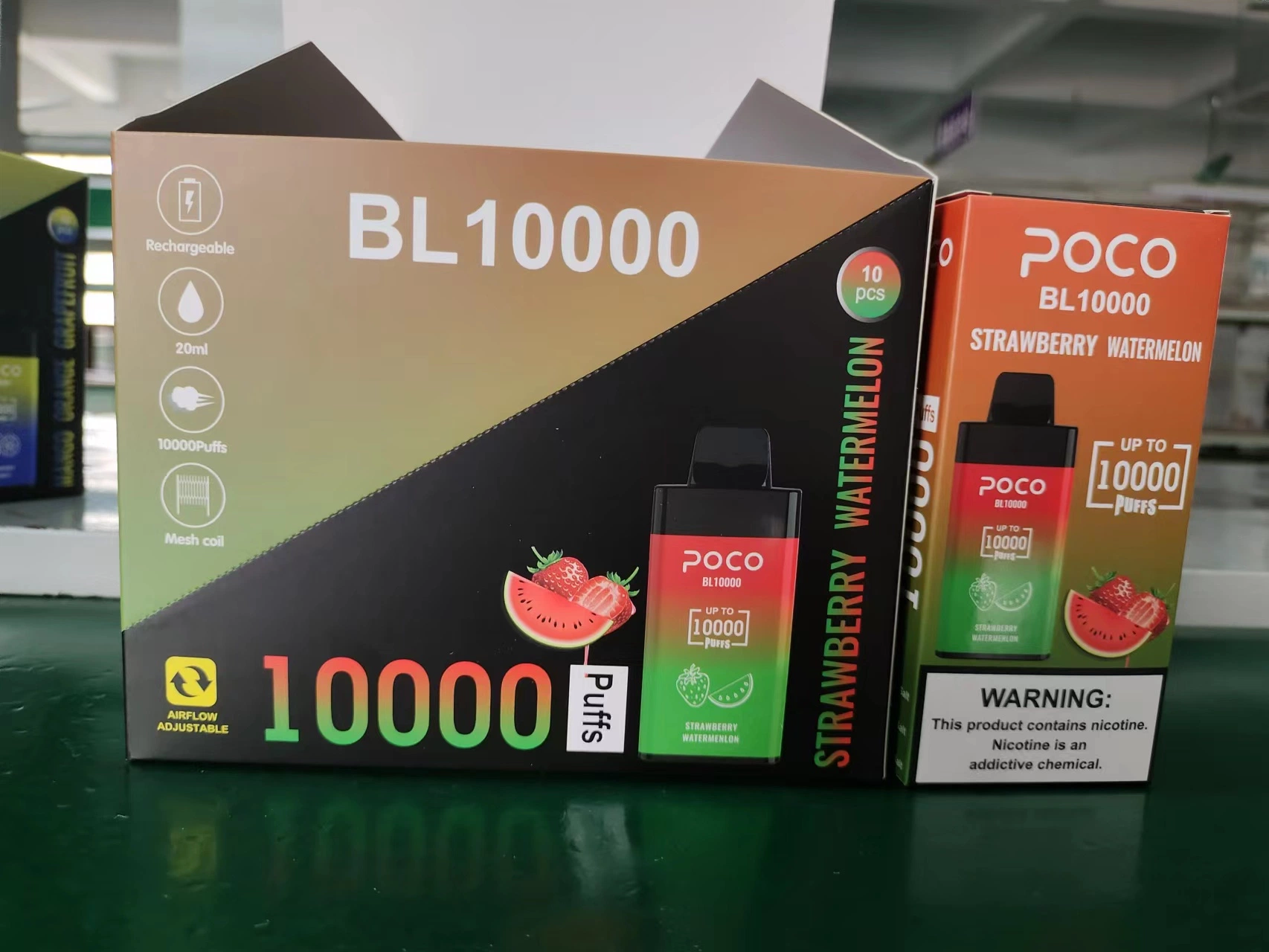 10K Puff Bar Poco Bl10000 einmal-elektronische Vape regulierbare Luftströmung 0/2/5% Nic Wholesale/Supplier E Zigarettenschachtel Spule mit 20ml Vape Saft