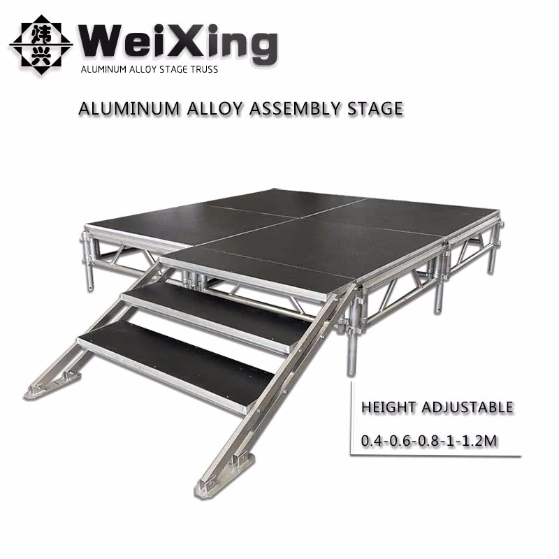 30m*10m Height 1.5m Aluminum Assembly White Acrylic Platform Concert Stage Equipment Portable Platform Glass Stage
