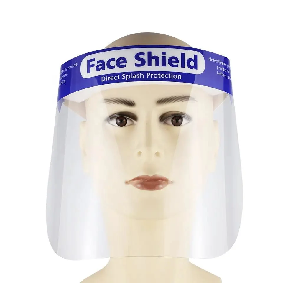 Disposable Face Mask with Eye Protection Shield Anti Fog 3ply Mask with Plastic Sheet Supplier