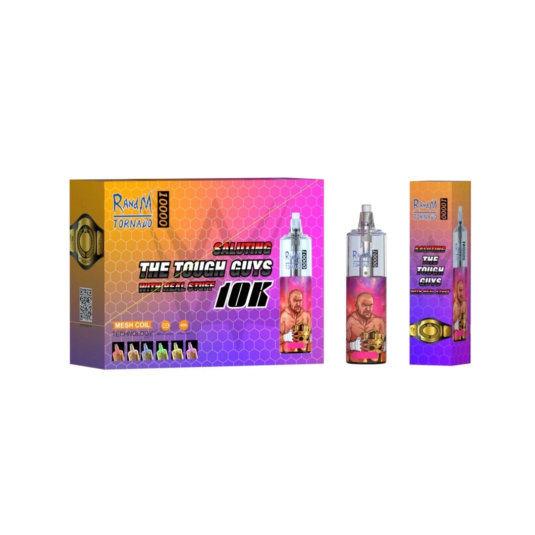 100% auténticos Randm Fumot Tornado 10000 bocanadas 24 sabores precargadas Pilas Recargables E cigarrillo desechable Hookahwholesale Pluma Vape