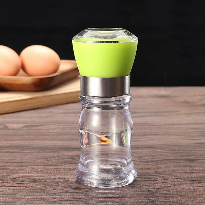 Portable Pepper Grinder Manual Hand Twist Pepper Mill Spice Salt Kitchen Grinding Tool - Green Esg12022