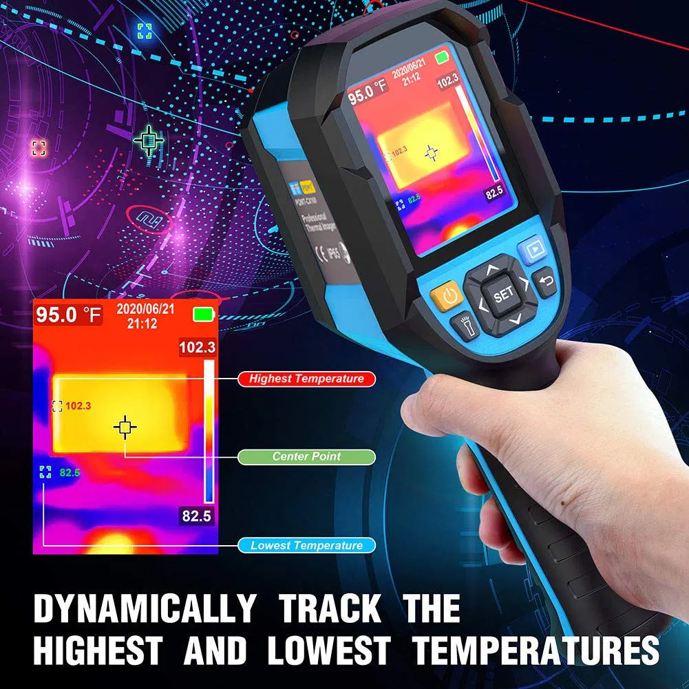 Pqwt Handheld Industrial Rainbow Pixel Mini Testing Equipment Digital Infrared Thermal Imaging Camera