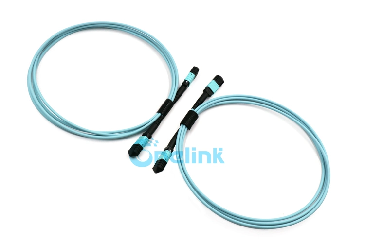 High-Density Om3 MPO-MPO Trunk Fiber Optic Jumper with High quality/High cost performance 