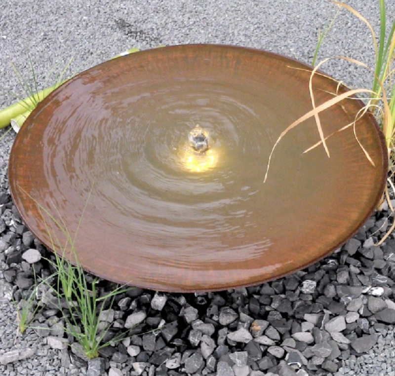 120cm Corten Steel Bowl Fountain Water Feature with Pump
