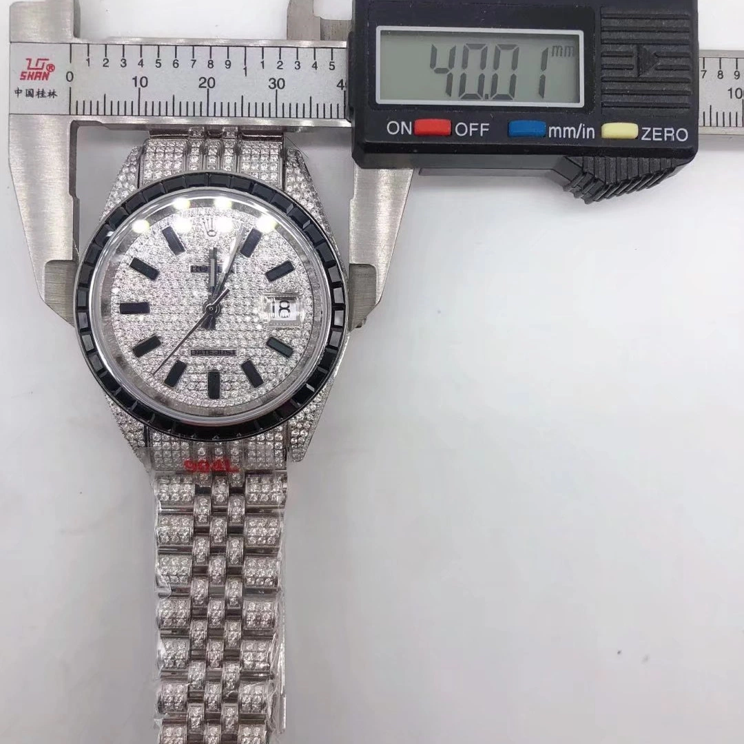 Customized Logo OEM Ralph Model Christian  Watch Style All Stainless Steel Star Dust Dial Ice