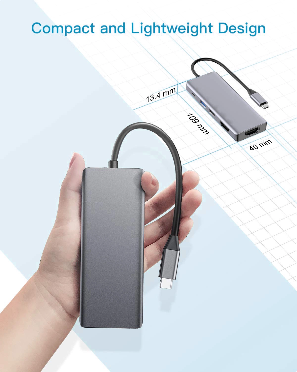 7 in 1 USB C Hub, USB C Muliport Hub