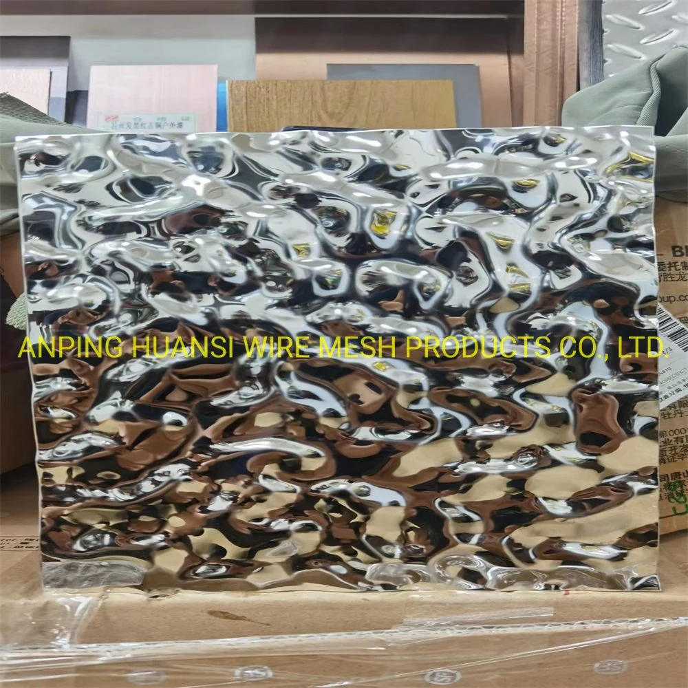 Customize Medium Wave Water Ripple Stainless Steel Sheet Plates