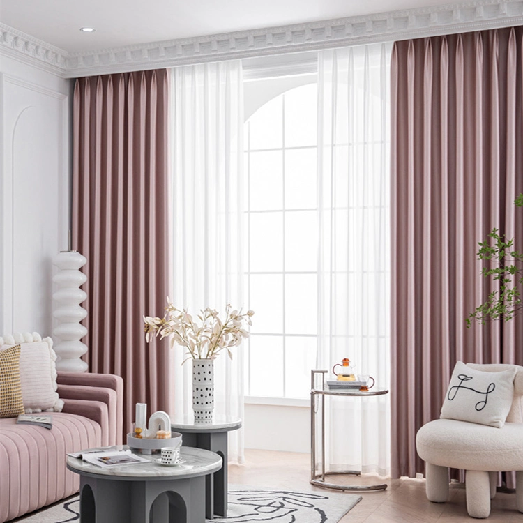 100% Cotton Silk Plain Luxury Home Textile OEM Available Blackout Home Hotel Curtain Fabric