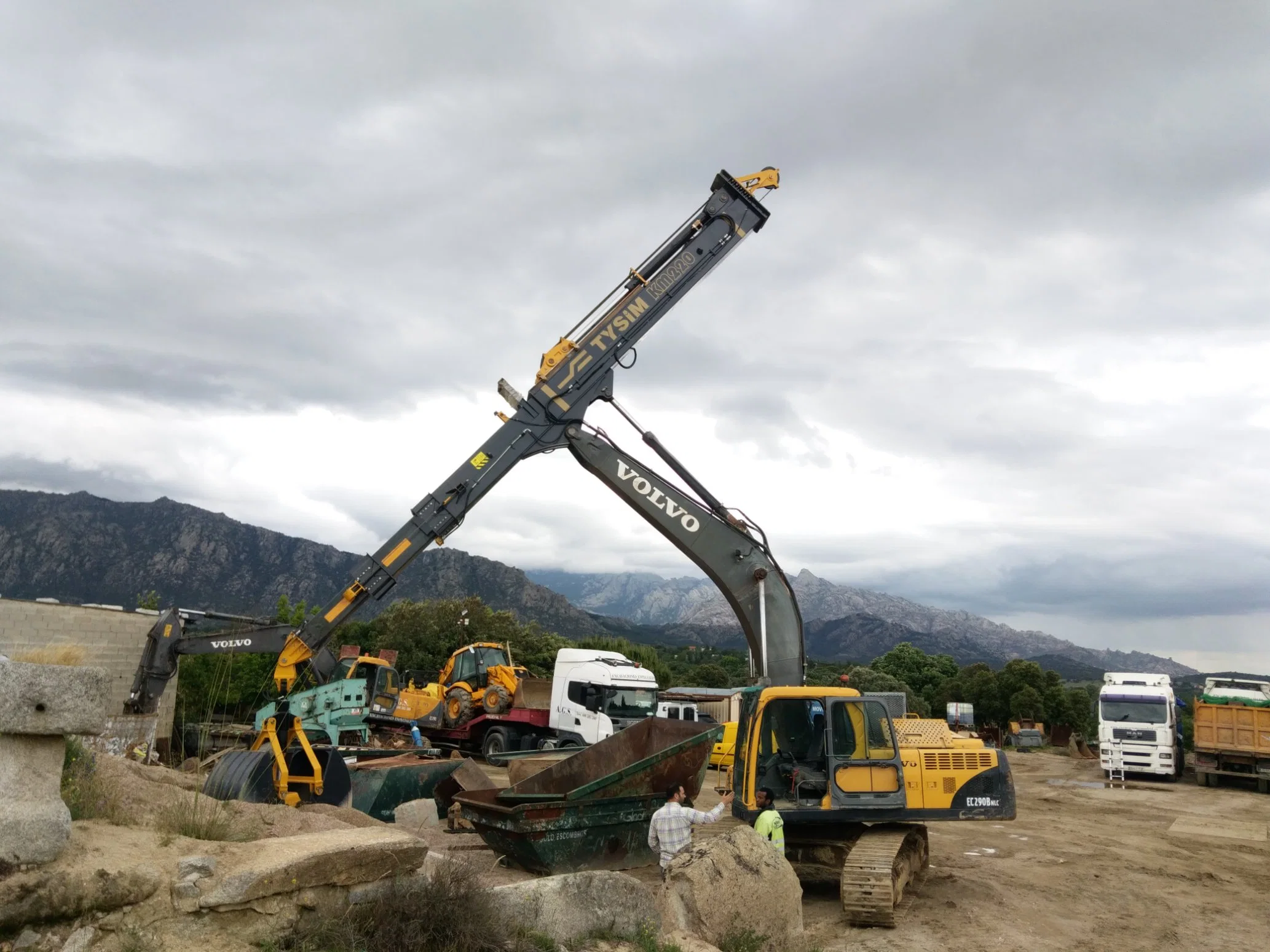 Brazo telescópico de la excavadora/brazo telescópico /el equipo de construcción/Maquinaria parte Tysim producto KM150