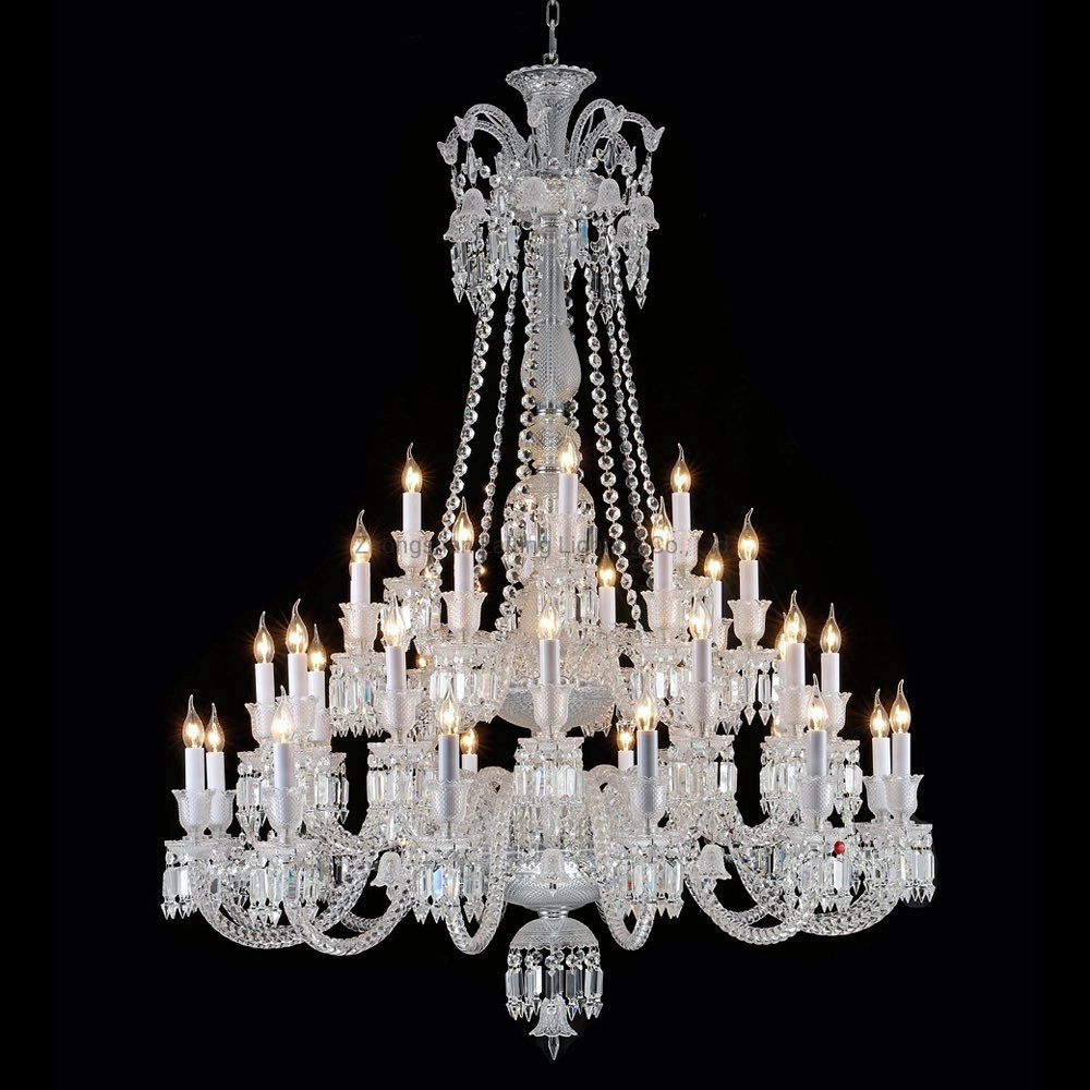 36 Nuevo diseño de la luz de velas de cristal de Baccarat Gran decoración luces colgantes Lámpara de techo lámpara de araña