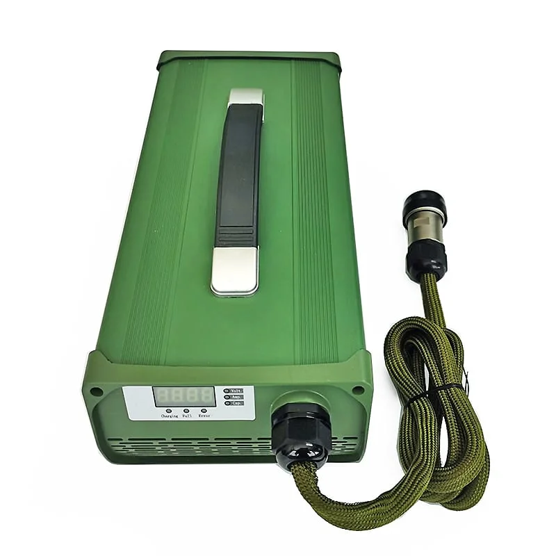 AC 220V Military Quality DC 86.4V 87.6V 15A 1500W Low Temperature Charger for 24s 72V 76.8V LiFePO4 Battery Pack with Pfc