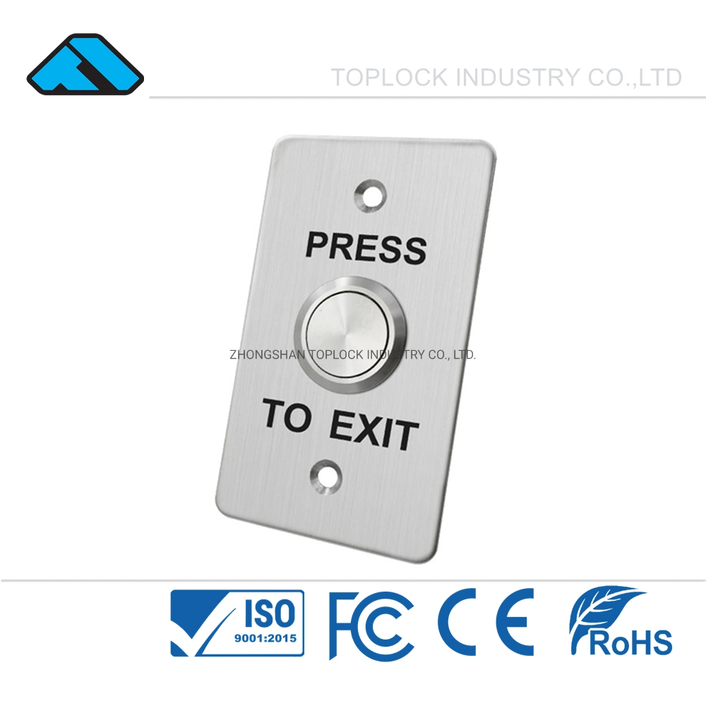 Interruptor de botão elétrico à prova de água IP 67 de aço inoxidável de 3,0 mm Entrada da porta do sistema de controlo de acesso