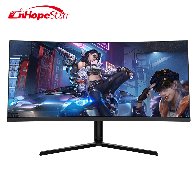 IPS Curved Screen 29.5-Inch 2560*1080P Computer Display 21: 9 Wide Screen Curved E-Sport Gaming Monitor with Fashion Back Flash