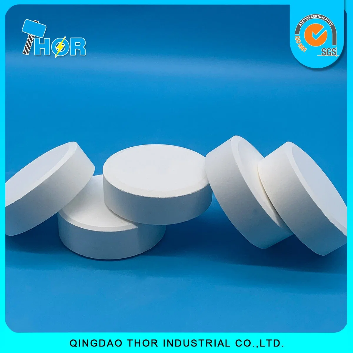 Factory Direct Sales, No Agency Fees. Swimming Pool Disinfectant Trichloroisocyanuric Acid TCCA 90% Tablets.