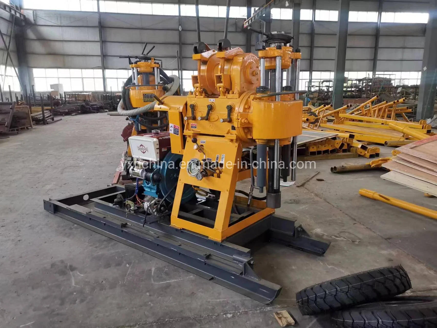 130m Portable Mud Pump Driven Water Drilling Machine Diamond Core Rock Drilling Rig