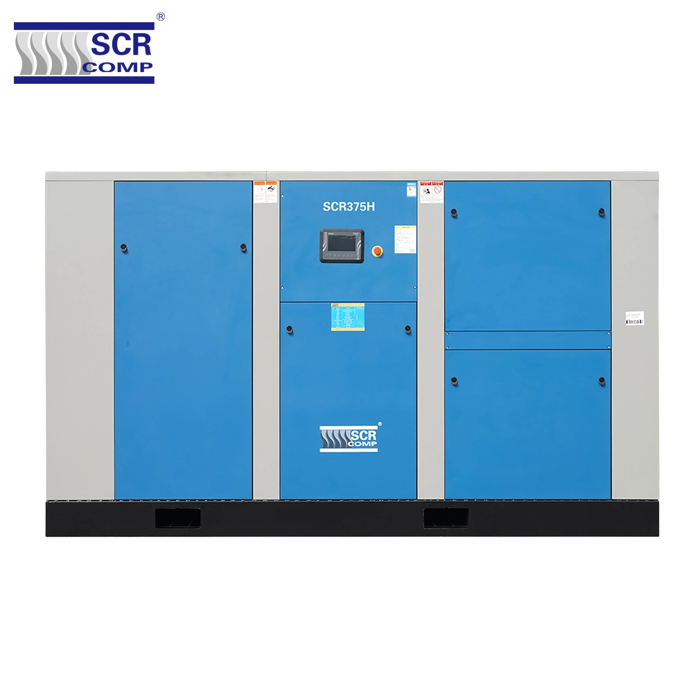 (SCR375H Series) 2019 Hot Sale Japanese Technology Screw Air Compressor Two Stage Compressor Twin Stage Direct Driven Air Cooling Energy Saving Compressor