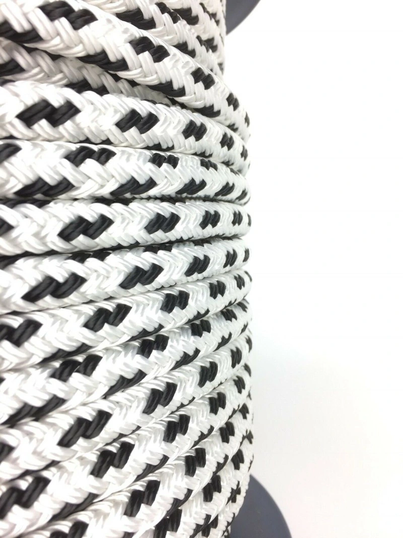 Square Line Mooring Rope 100mt Spool White - 8 Strand - D. 12mm