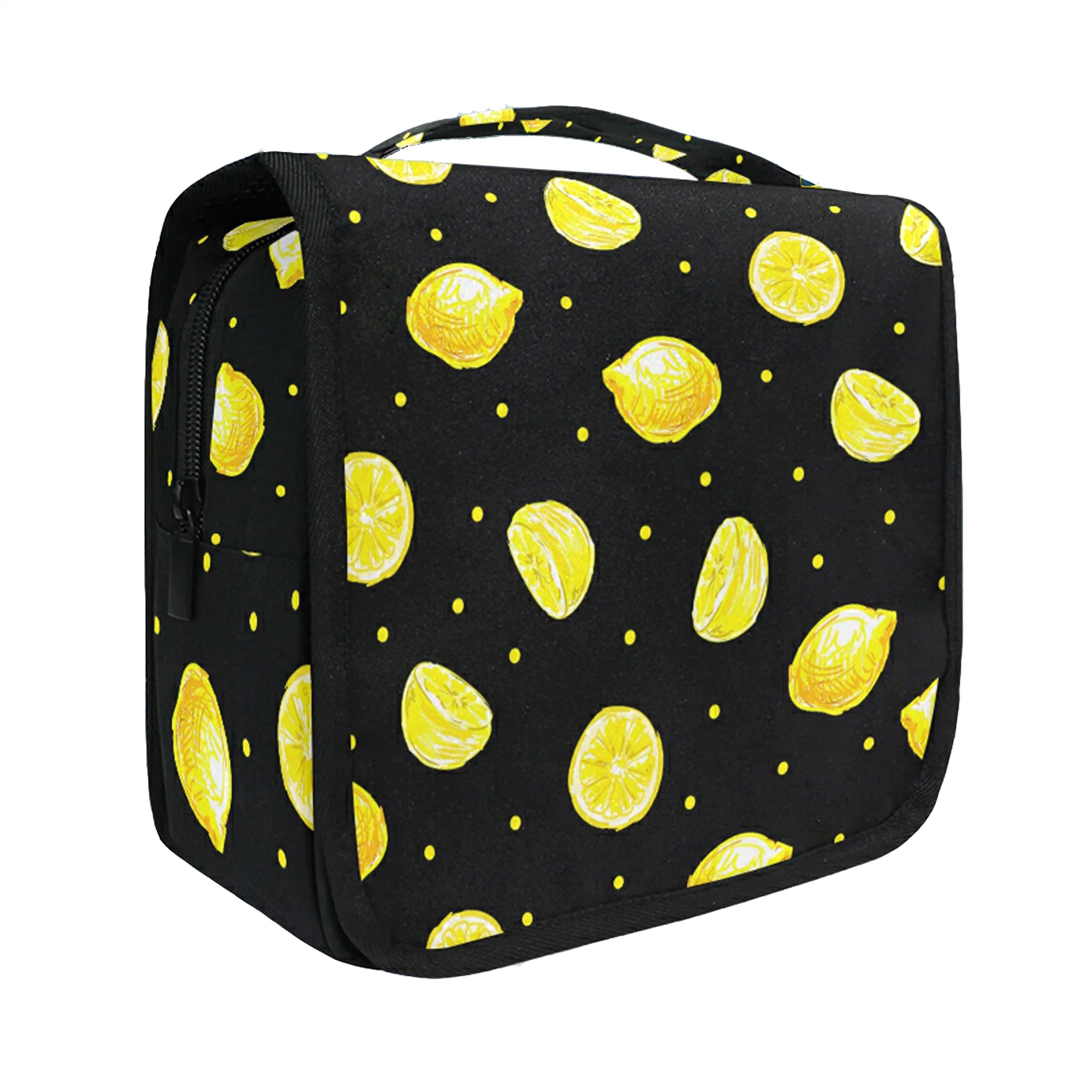 Yellow Lemons Hanging Travel Toiletry Bag Kit Makeup Case Cosmetics Organizer for Men Women