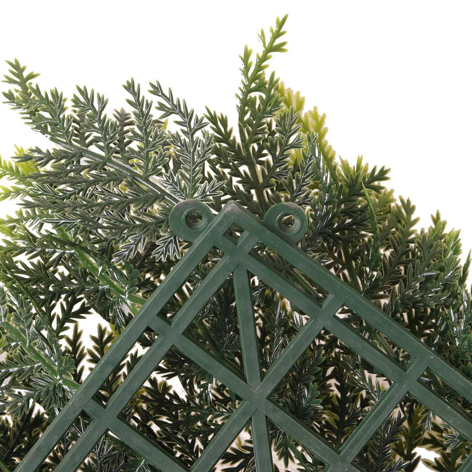 High quality/High cost performance 50*50cm Artificial Foliage Boxwood Panels Plastic Green Hedge Plant Wall