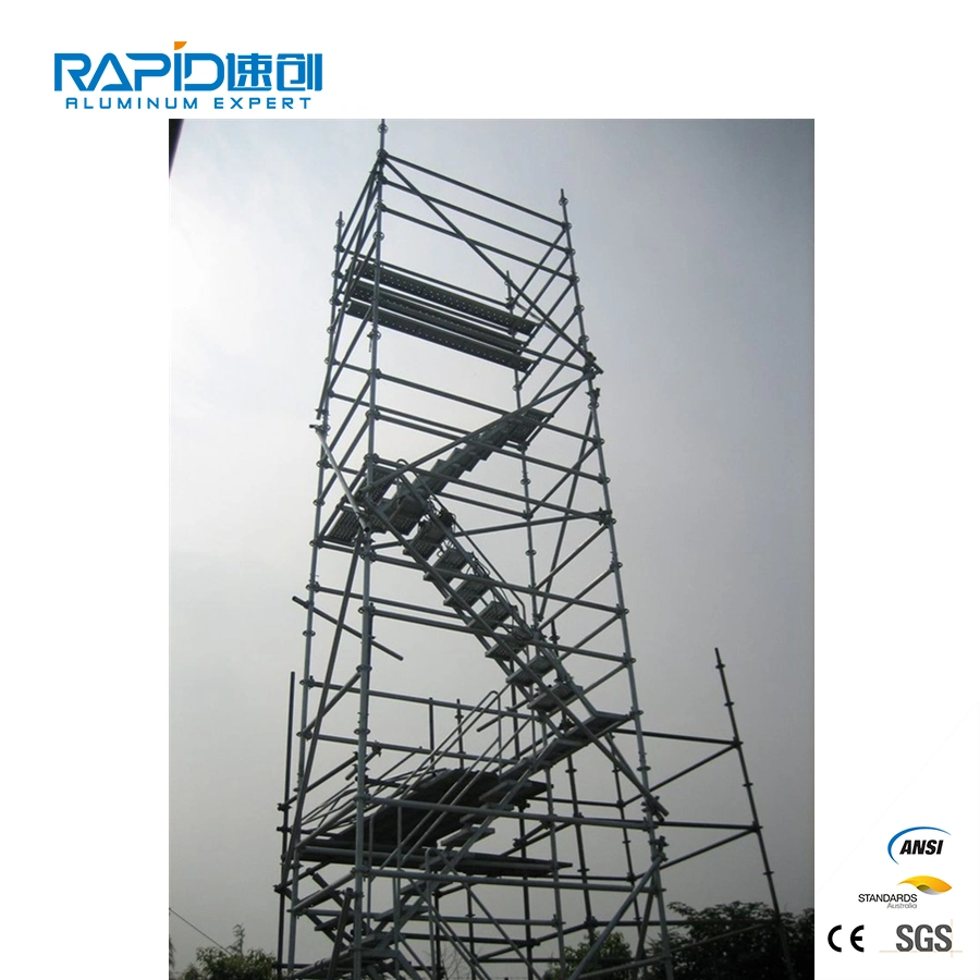 Aluminum Steps Suspended Plank Mobile Construction System Frame Shoring Scaffold