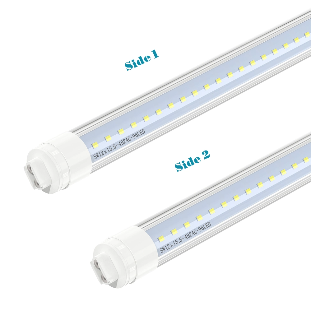 Jesled Tubo de LED de 360 graus para placas de publicidade ao ar livre 2FT 3FT 4FT 5FT 6FT 8FT Ho R17D Lâmpadas fluorescentes LED com tampas de extremidade giratórias.