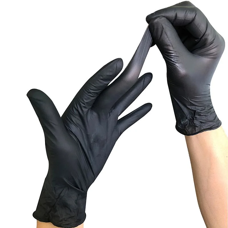 Commerce de gros de qualité supérieure Blue Nitrile Gants d'examen en vinyle Tattoo superposée Disaposable gants en PVC pour le ménage Travail de sécurité