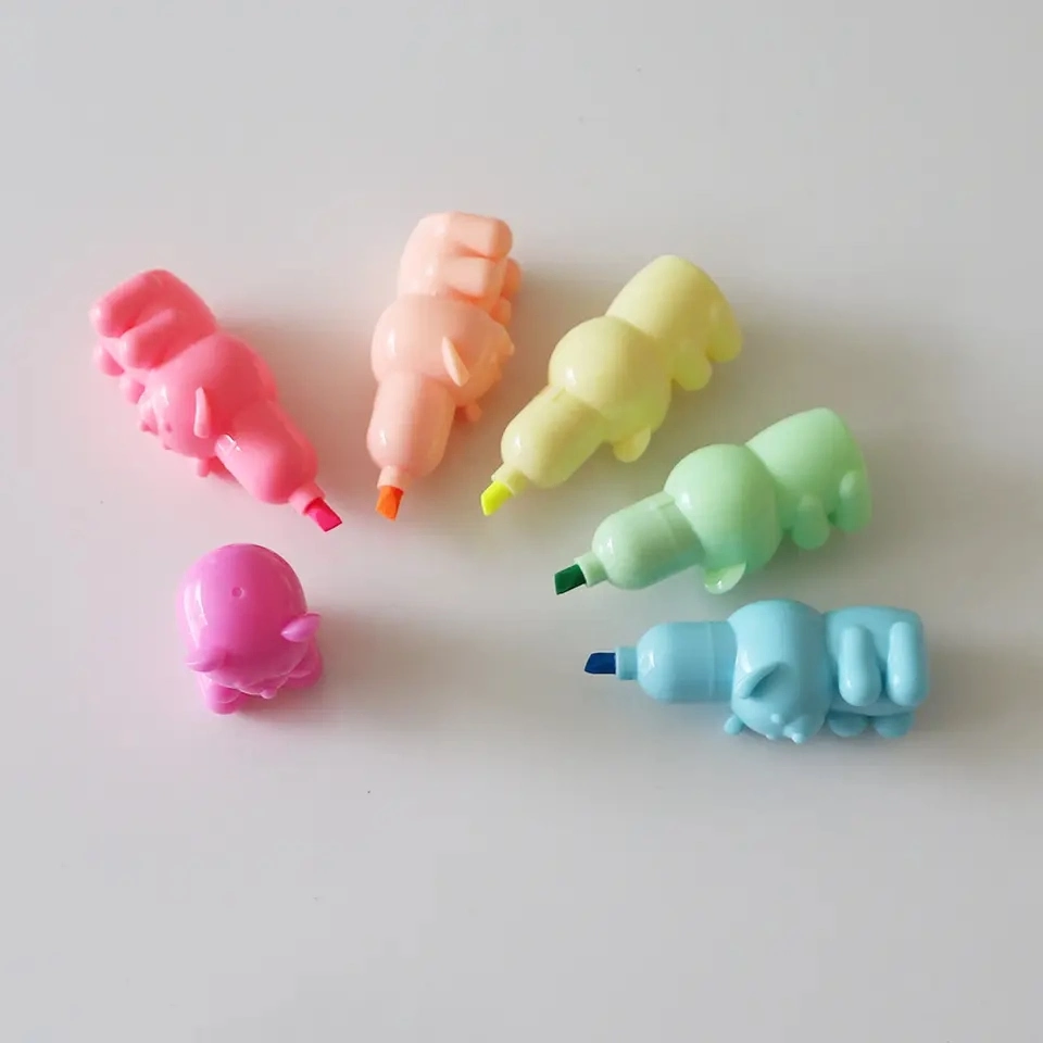 Manufacturers Custom Promotional Colors Cute Water Based Teddy Bear Highlighter